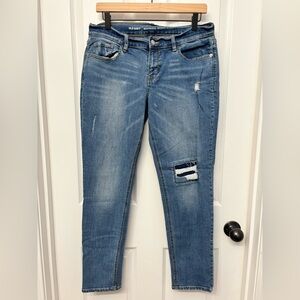 Old Navy Boyfriend Skinny Light Blue Patchwork Women’s Jeans